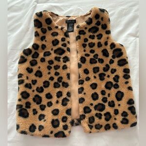 Rachel Zoe Animal Print Faux Fur Vest